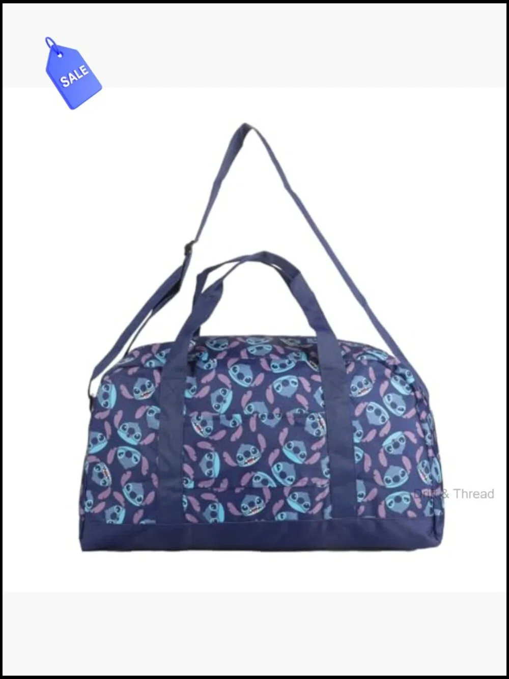 Lilo & Stitch Face Print 21-inch Packable Duffel Travel Bag